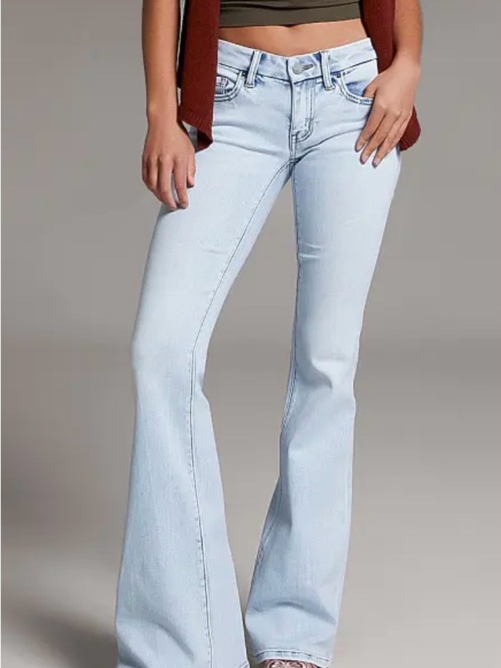 BKE Stella Flare Stretch Jean — Light Blue Wash